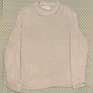 Miles Leon Linen Cotton Knit Sweater Natural Men's Size XXL Made in Italy